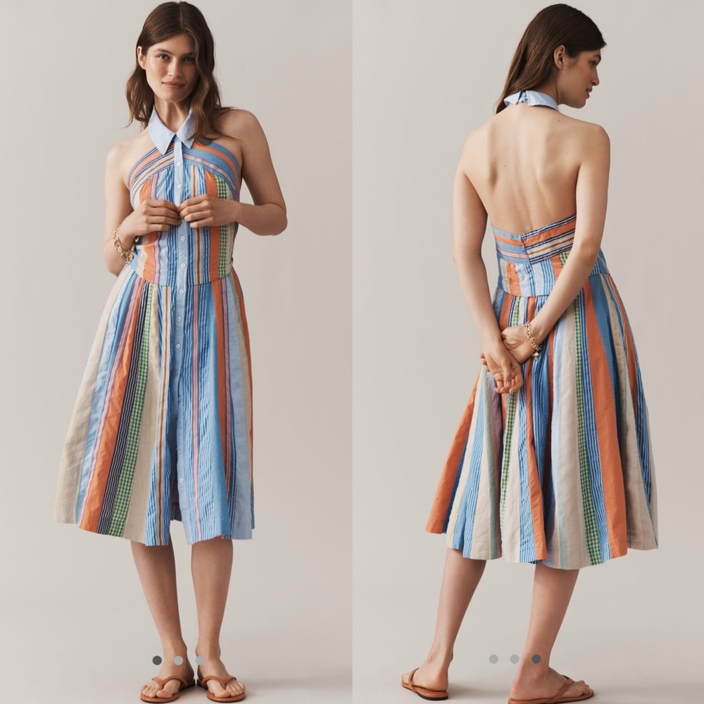 🩷Firm Price🩷 Maeve Collared Halter Shirt Dress - Picture 2 of 15